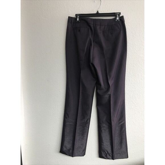 ETRO Pants US 6 IT 42 Purple Sheen Wool Nylon Blend Zip Pockets Button Italy - Picture 3 of 6